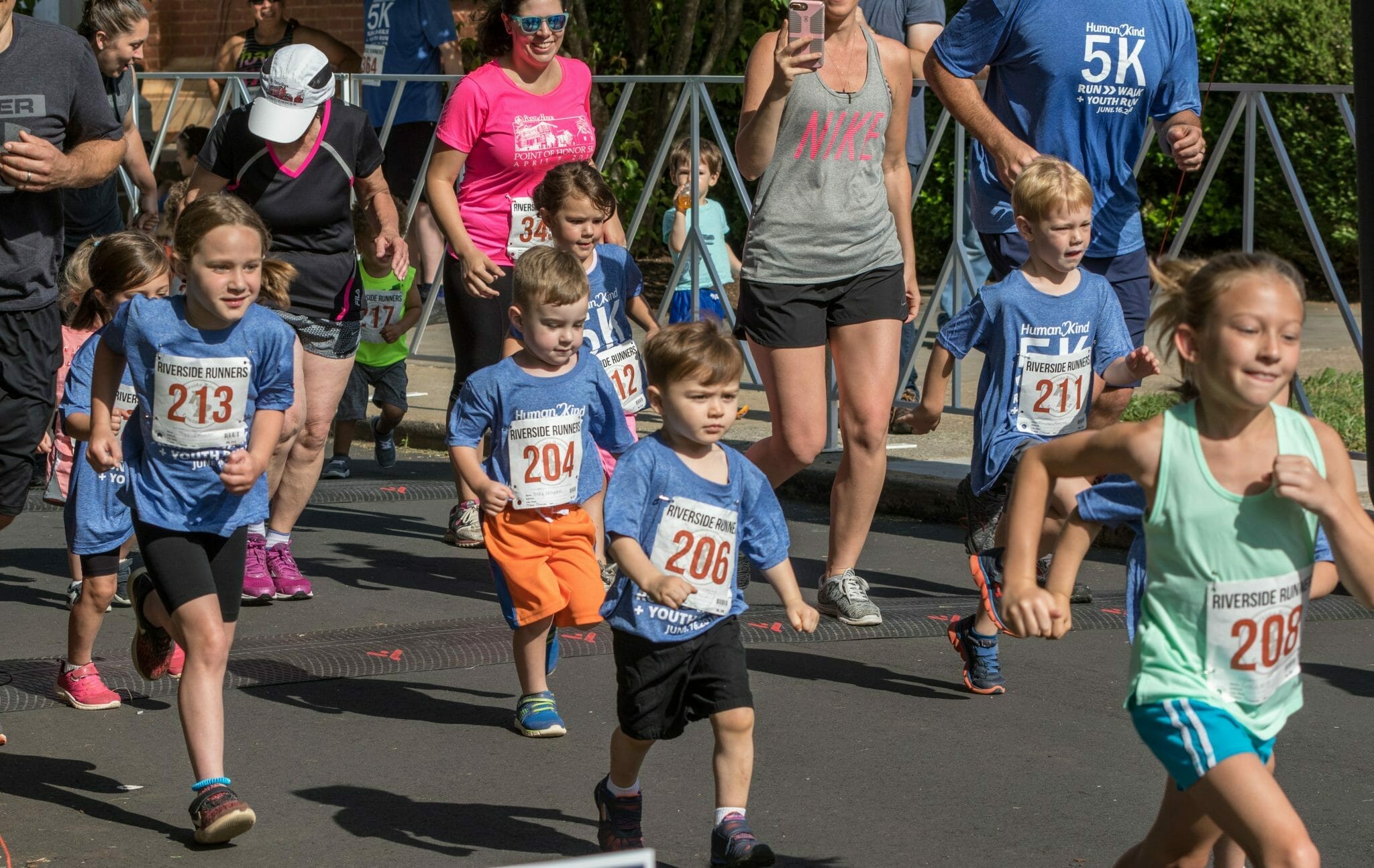 Children running during a race